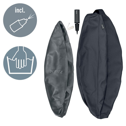 Leitz Ergo actieve zitbal, anti - rol, 75 cm, grijs - OfficeTown