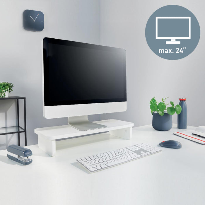 Leitz Ergo monitorstandaard, wit - OfficeTown