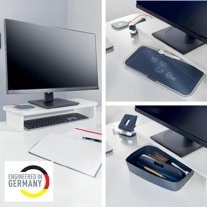 Leitz Ergo monitorstandaard, wit - OfficeTown