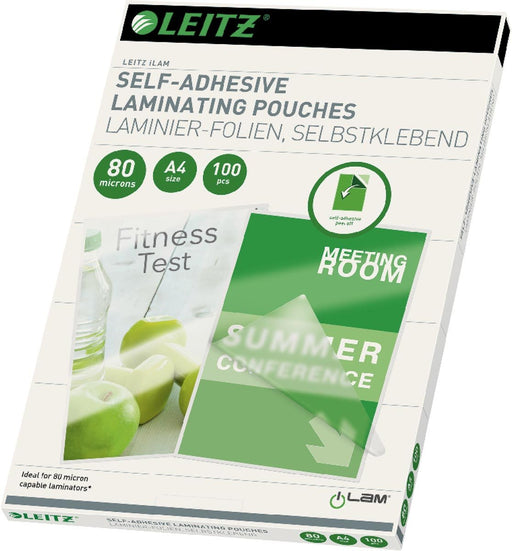 Leitz Eva lamineerhoes ft A4, 160 micron (2 x 80 micron), zelfklevend, pak van 100 stuks - OfficeTown