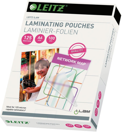 Leitz Ilam lamineerhoes ft A6, 250 micron (2 x 125 micron), pak van 100 stuks - OfficeTown