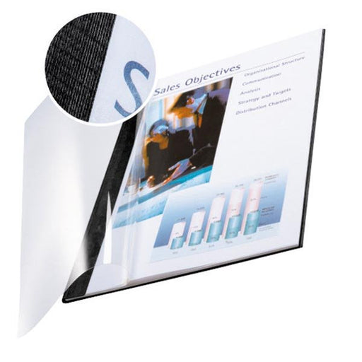 Leitz impressBIND soepele omslag, 3,5 mm, zwart, pak van 10 - OfficeTown