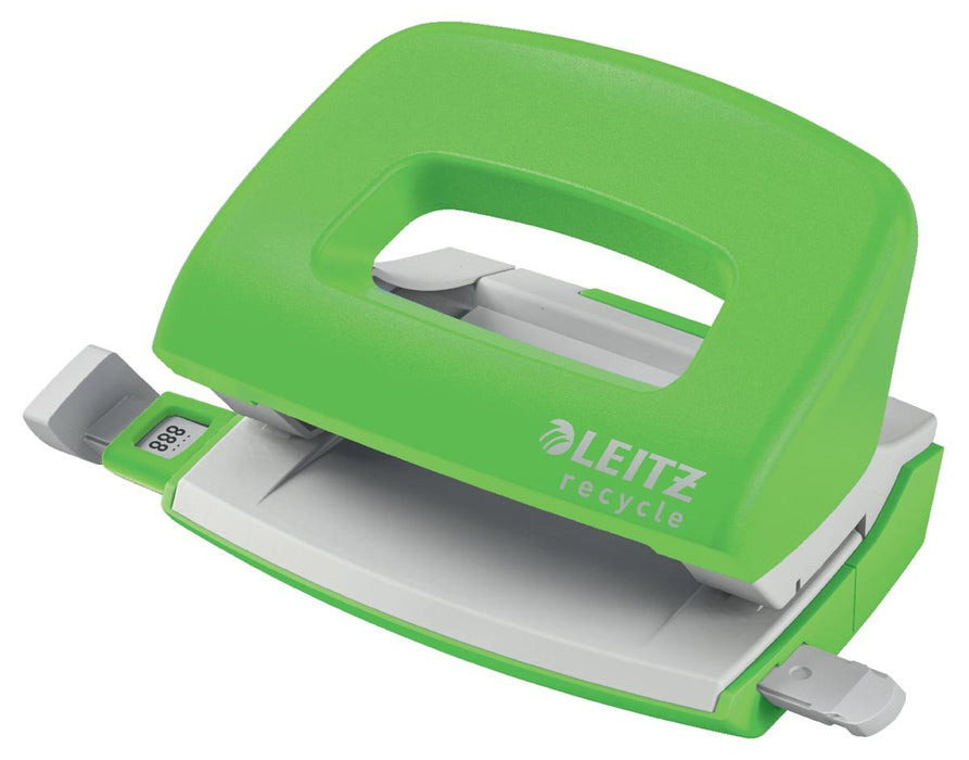 Leitz NeXXt Recycle Mini perforator, 10 blad, groen - OfficeTown