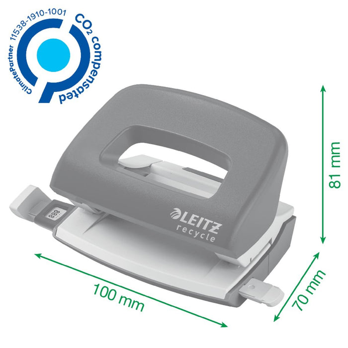 Leitz NeXXt Recycle Mini perforator, 10 blad, groen - OfficeTown