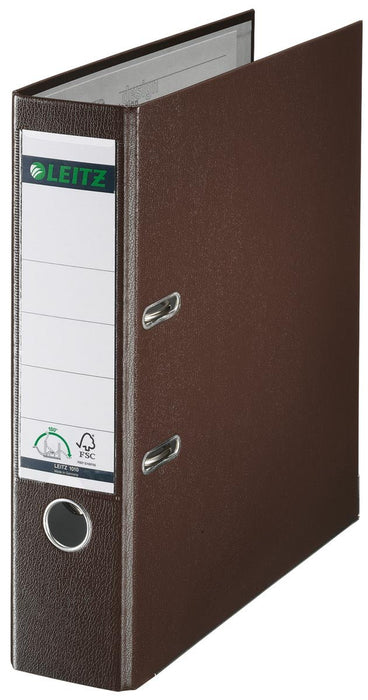 Leitz ordner, ft A4, 80mm, PP, bruin - OfficeTown