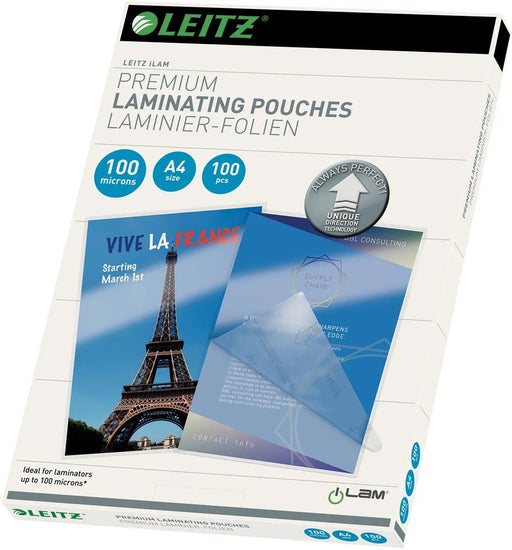 Leitz UDT lamineerhoes ft A4, 200 micron (2 x 100 micron), pak van 100 stuks - OfficeTown