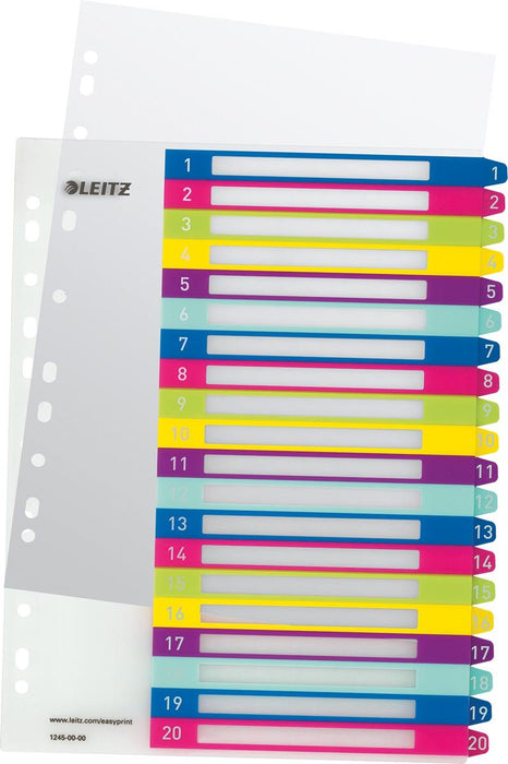 Leitz WOW bedrukbare index, 20 tabs - OfficeTown