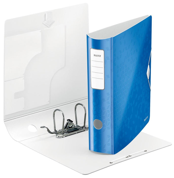 Leitz WOW map Actieve rug van 8,2 cm, blauw met elastische bandsluiting - OfficeTown