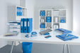 Leitz WOW map Actieve rug van 8,2 cm, blauw met elastische bandsluiting - OfficeTown