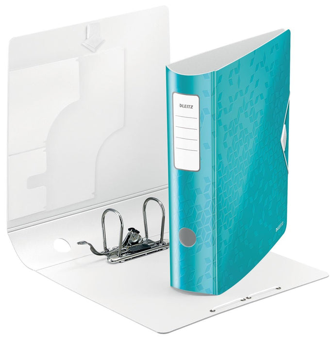 Leitz WOW ordner Actieve rug van 8,2 cm, ijsblauw met elastische bandsluiting - OfficeTown