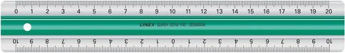 Liniaal van Linex 20 cm met kristalhelder acryl - OfficeTown