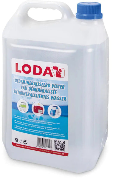 LODA gedemineraliseerd water, bidon van 5 liter jerrycan