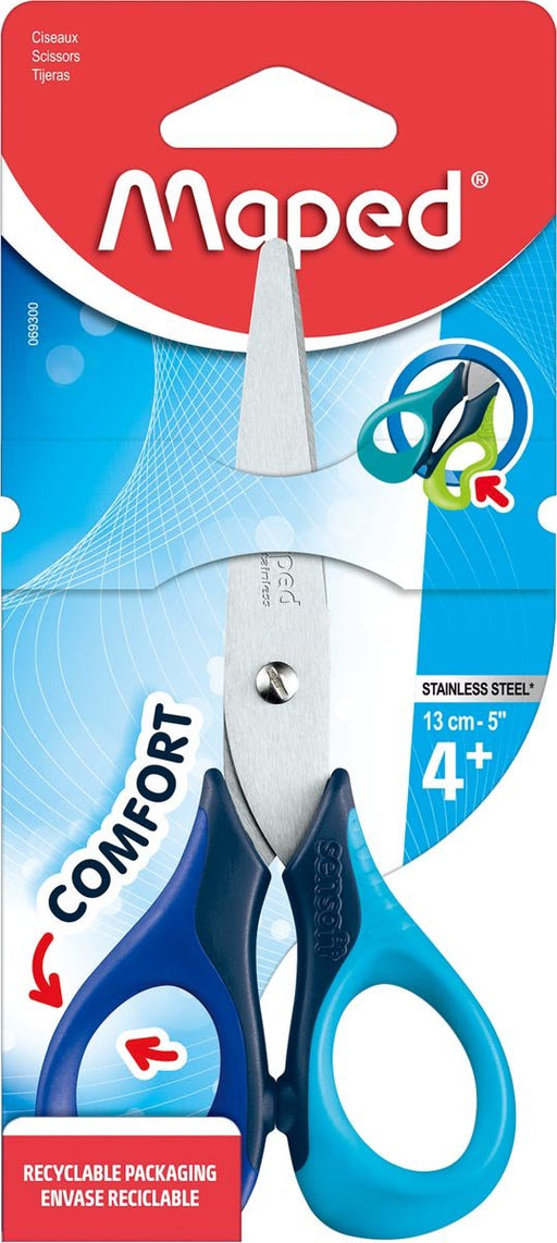 Maped schaar Sensoft 13 cm, voor rechtshandigen, met afgeronde punt - OfficeTown