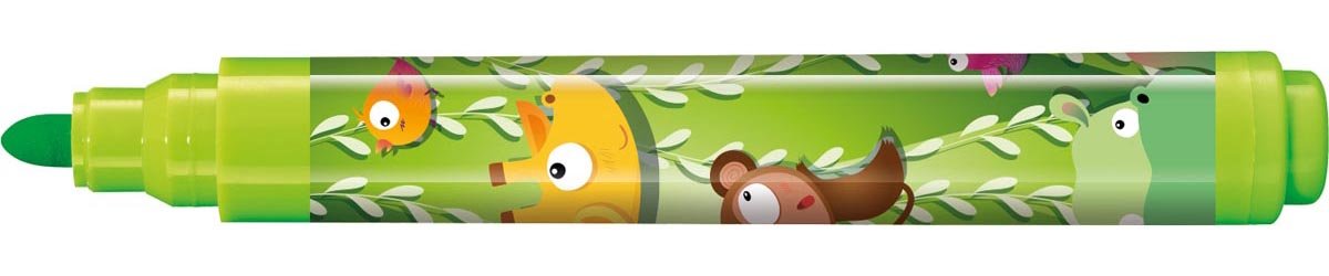 Maped viltstift Jungle Fever Jumbo, etui van 12 stuks, assorti - OfficeTown