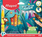 Maped viltstift Jungle Fever Jumbo, etui van 12 stuks, assorti - OfficeTown