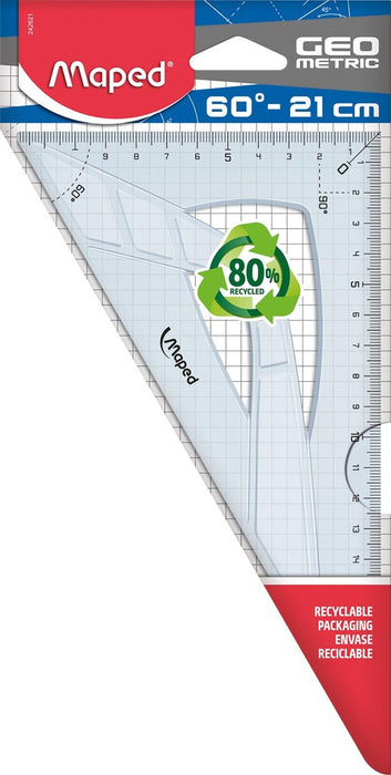 Maped winkelhaak Geometric 21 cm, 60° met UV - inkt graduaties - OfficeTown