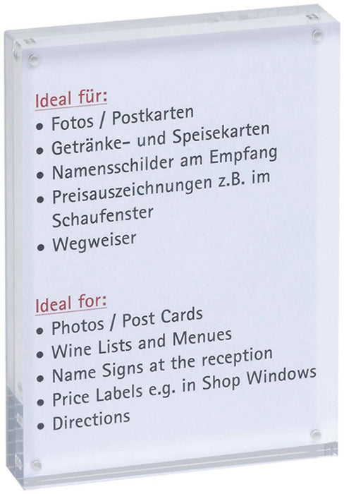 MAUL acryl fotolijst met magnetische hoekverbinding 11.5x9x2.4cm - OfficeTown
