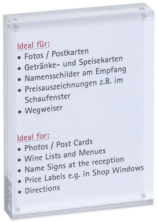 MAUL fotolijst acryl 15x11.5x2.4cm met magnetische hoekverbinding - OfficeTown