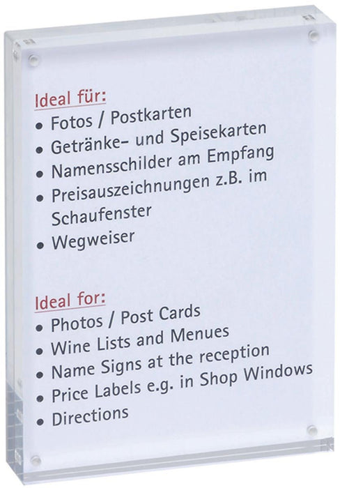 MAUL fotolijst van acryl 17.8x12.7x3cm met magnetische hoekverbinding - OfficeTown