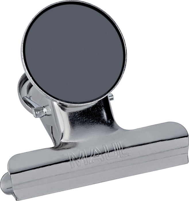 MAUL magneet bulldogclip 52 mm blister 2 verchroomd met 3,5 kilo trekkracht - OfficeTown