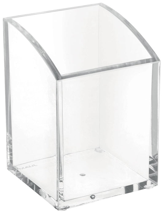 MAUL Pennenhouder Acryl Vierkant 7x7x10,4cm Dikte 5mm met Bureaubeschermers - OfficeTown