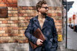 Maverick leren schrijfmap met A4 - formaat notitieblok, bruin - OfficeTown