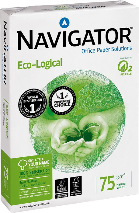Navigator Eco - Logical printpapier ft A3, 75 g, pak van 500 vel 5 stuks - OfficeTown