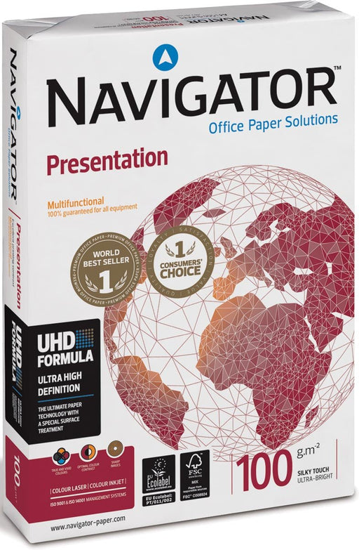 Navigator Presentation presentatiepapier ft A3, 100 g, pak van 500 vel 4 stuks - OfficeTown