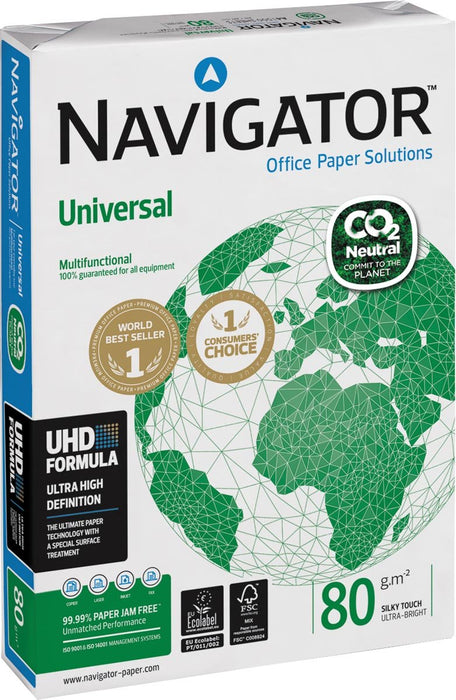 Navigator Universal CO2 - neutraal papier, ft A4, 80 g, pak van 500 vel - OfficeTown