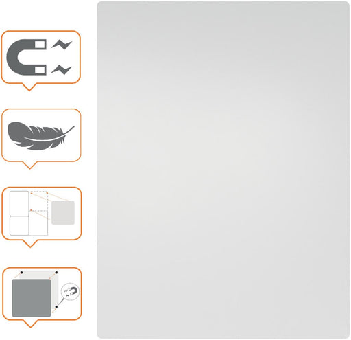 Nobo frameloos modulair whiteboard, staal, magnetisch, 45 x 65 cm - OfficeTown