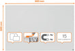 Nobo Infinity randloos whiteboard, staal, magnetisch, 60 x 90 cm - OfficeTown