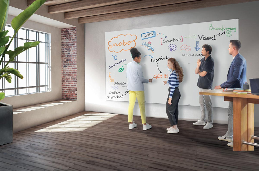 Nobo Infinity randloos whiteboard, staal, magnetisch, 60 x 90 cm - OfficeTown