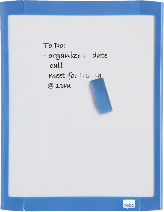 Nobo mini magnetisch whiteboard, met gekleurd frame, ft 28 x 21,6 cm 6 stuks - OfficeTown
