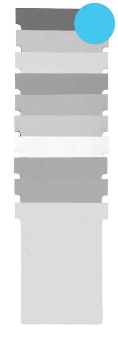Nobo T - planbordkaarten 100 stuks, index 1,5, afmeting 53 x 45 mm, blauw - OfficeTown