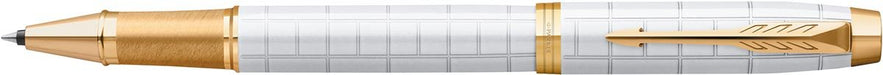 Parker IM Premium roller, fijn, in cadeauverpakking, Parel (wit/goud) - OfficeTown