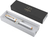 Parker IM Premium roller, fijn, in cadeauverpakking, Parel (wit/goud) - OfficeTown