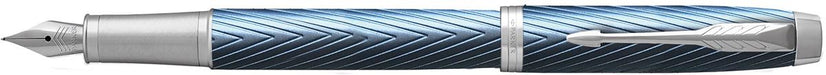 Parker IM Premium vulpen, fijn, in geschenkverpakking, blauw (blauw/zilver) - OfficeTown