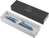 Parker IM Premium vulpen, fijn, in geschenkverpakking, blauw (blauw/zilver) - OfficeTown