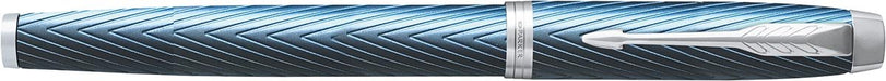 Parker IM Premium vulpen, fijn, in geschenkverpakking, blauw (blauw/zilver) - OfficeTown