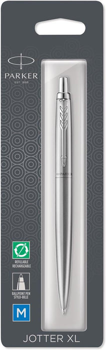 Parker Jotter XL SE20 Monochrome balpen, roestvrij staal, op blister - OfficeTown