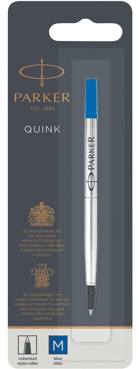 Parker navulling voor roller medium, blauw, in verpakking - OfficeTown