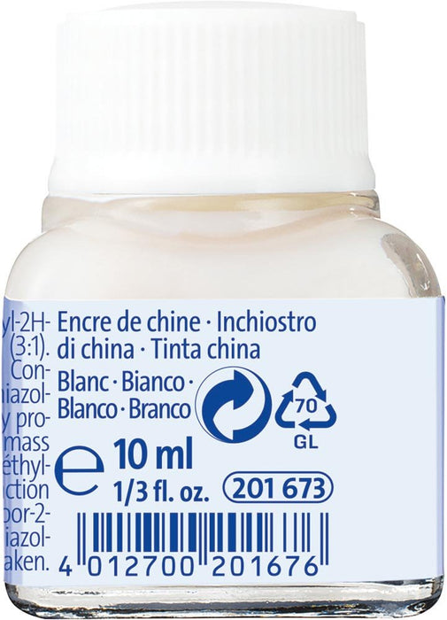 Pelikan Oost - Indische inkt wit, 10 ml flesje - OfficeTown