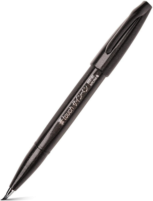 Pentel brushpen Sign Pen Brush Touch, zwart 10 stuks - OfficeTown