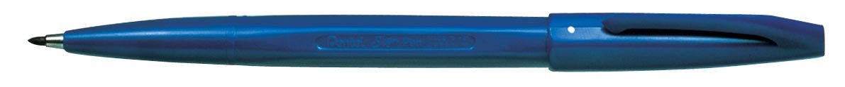 Pentel Sign Pen S520 met 2 mm acrylpunt blauw met plastic clip - OfficeTown