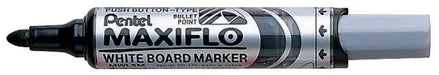 Pentel Whiteboardmarker Maxiflo Zwart 12 Stuks met Automatische Inkttoevoer - OfficeTown