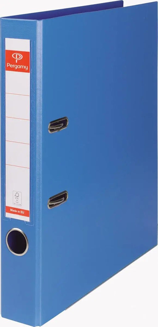 Pergamy ordner, voor ft A4, volledig uit PP, rug van 5 cm, blauw - OfficeTown