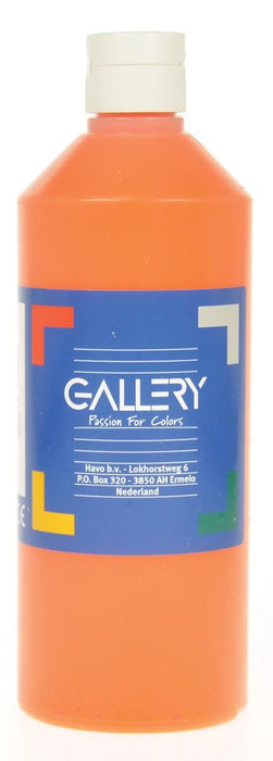 Plakkaatverf op waterbasis, flacon van 500 ml, oranje - OfficeTown