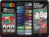 Posca verfmarkeringen, metalen doos met 20 stuks, assorti, ontwerp Stickers Graffiti - OfficeTown