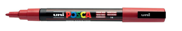 Posca verfstift PC-3M donkerrood met 1,5 mm schrijfbreedte