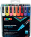 Posca verfstift PC - 3M, set van 16 stuks in verschillende kleuren met etui - OfficeTown